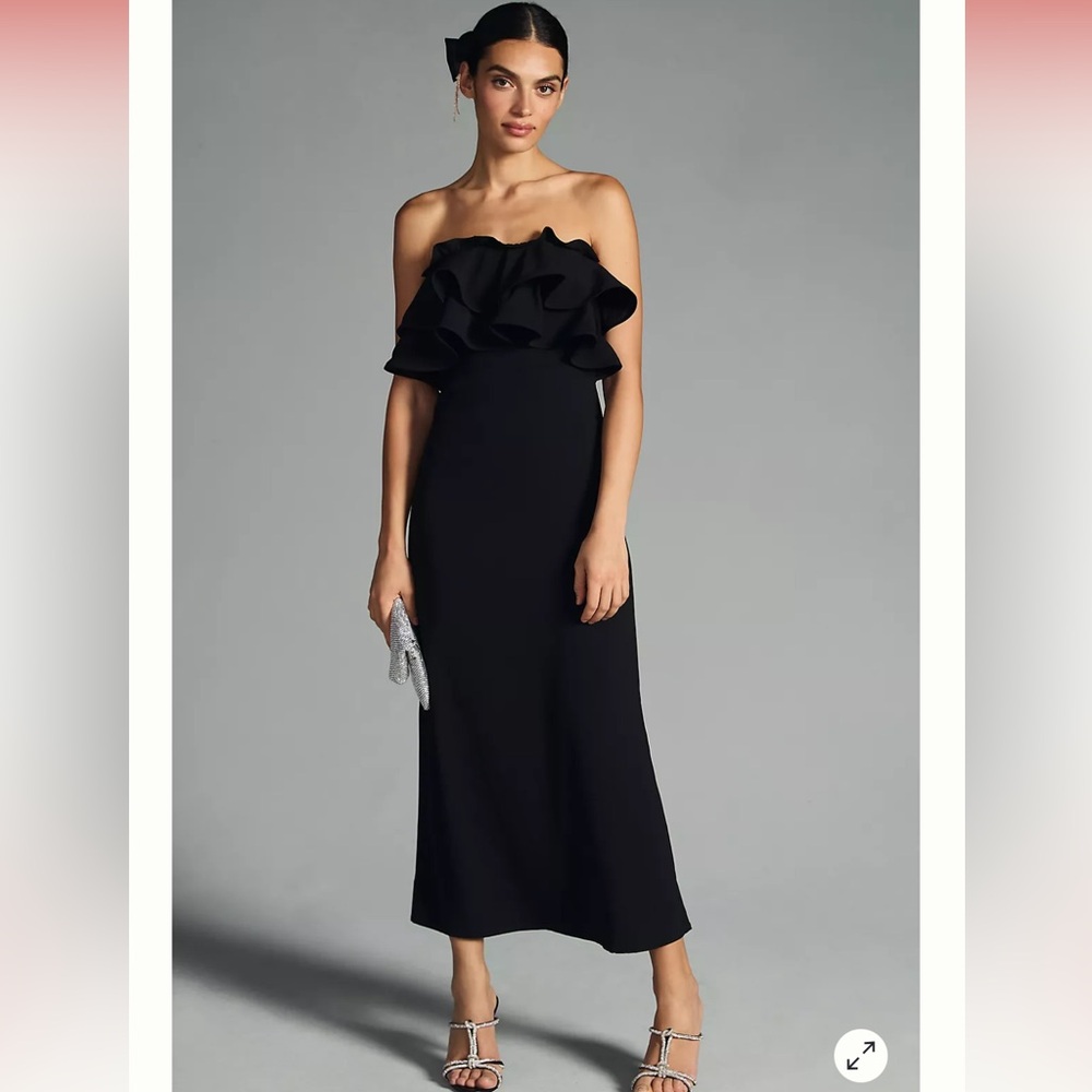 Vineet Bahl Ruffled Strapless Dress